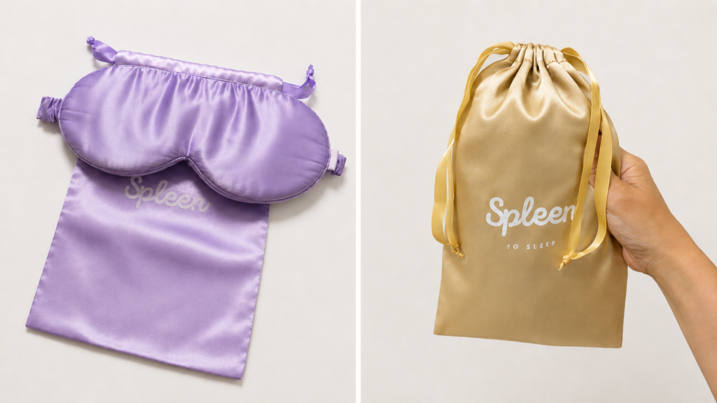 Spleen 3Dシルクアイマスクの専用マスクは旅行にも便利